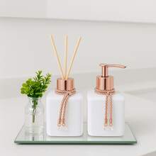Pet Bathroom Set With Reed Diffuser And Luxurious Liquid Soap, Cords, And Tray - Đen/Vàng - Xem 3