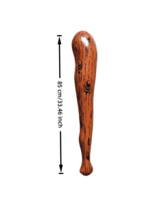 1pc Wooden Texture Caveman Inflatable Bat, Great For Fun "Battles" With Friends Or As A Quirky Photo Prop - Multicolor - View 9