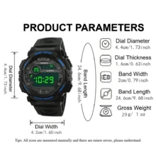 1pc Digital Sport Watch With Luminous Display, Stopwatch, High Quality, Alarm - Black Round Dial Silicone Strap For Teens, Students, Couples, Daily Use, Couples Casual Attire, Modern Wristwatch, Durable Timepiece