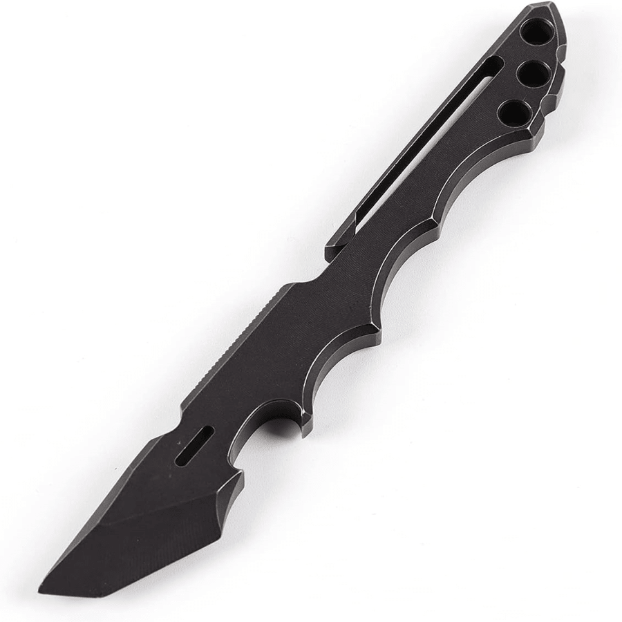 Pry Bar EDC Multi Tool With Bottle Opener Box Opener Clip Function (Black)