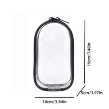 1pc Cute Plush Doll Storage Bag, Transparent Portable Protective Pouch To Hang On Bags/Luggage, Waterproof PVC Material, Fashionable Protective Case (Doll Not Included)