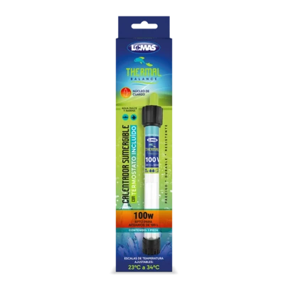 FANCY PETS Lomas Calentador Sumergible para Acuario con Termostato, Thermal Balance, 100W