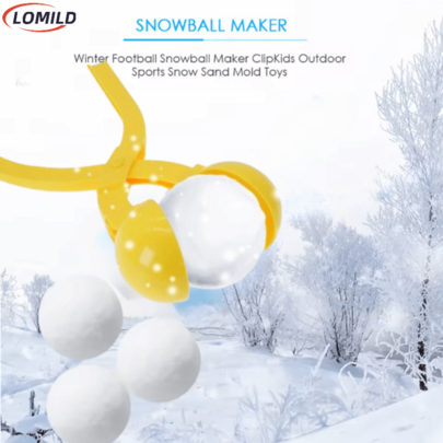1pc LOMILD Snowball Maker, Round Snowflake Duck Shaped Clamp, Outdoor Beach Snowball Mold Toy, Competition Sports Toy, Winter Outdoor Snow Mold, Round Snowball Clamp