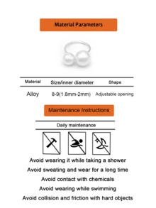 1pc Ins Style Minimalist Adjustable Open Ring With Faux Pearl, For Women - Silver - View 5