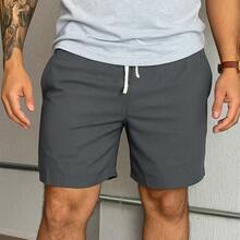 Set Of 4 Premium Linen Bermuda Shorts - Xám - Xem 3