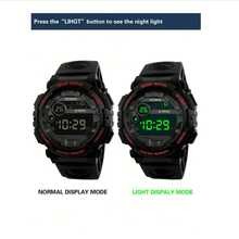 1pc Digital Sport Watch With Luminous Display, Stopwatch, High Quality, Alarm - Black Round Dial Silicone Strap For Teens, Students, Couples, Daily Use, Couples Casual Attire, Modern Wristwatch, Durable Timepiece