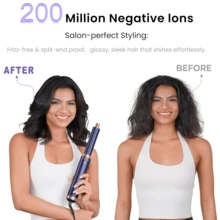 5-In-1 Multi-Functional Heat Styling Brush & Curling Iron | 3 Temp Settings & 5 Interchangeable Heads For Curls, Waves, Smoothing | Back To School Essentials , Travel Gift Set (Elegant Blue Gold/White Gold/Black Gold Design) Suitable For All Hair Types - US A Type Plug(110-127V) - View 10