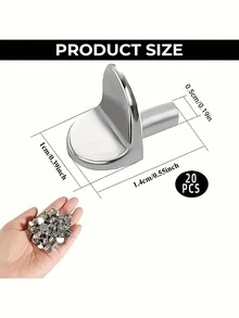 橱柜层板钉，耐用金属层板支撑钉，金属支架支撑销 - 易于安装的橱柜层板支架，适用于厨房、衣柜、壁橱、书架 - 多功能层板五金配件 - 彩色 - 查看 5