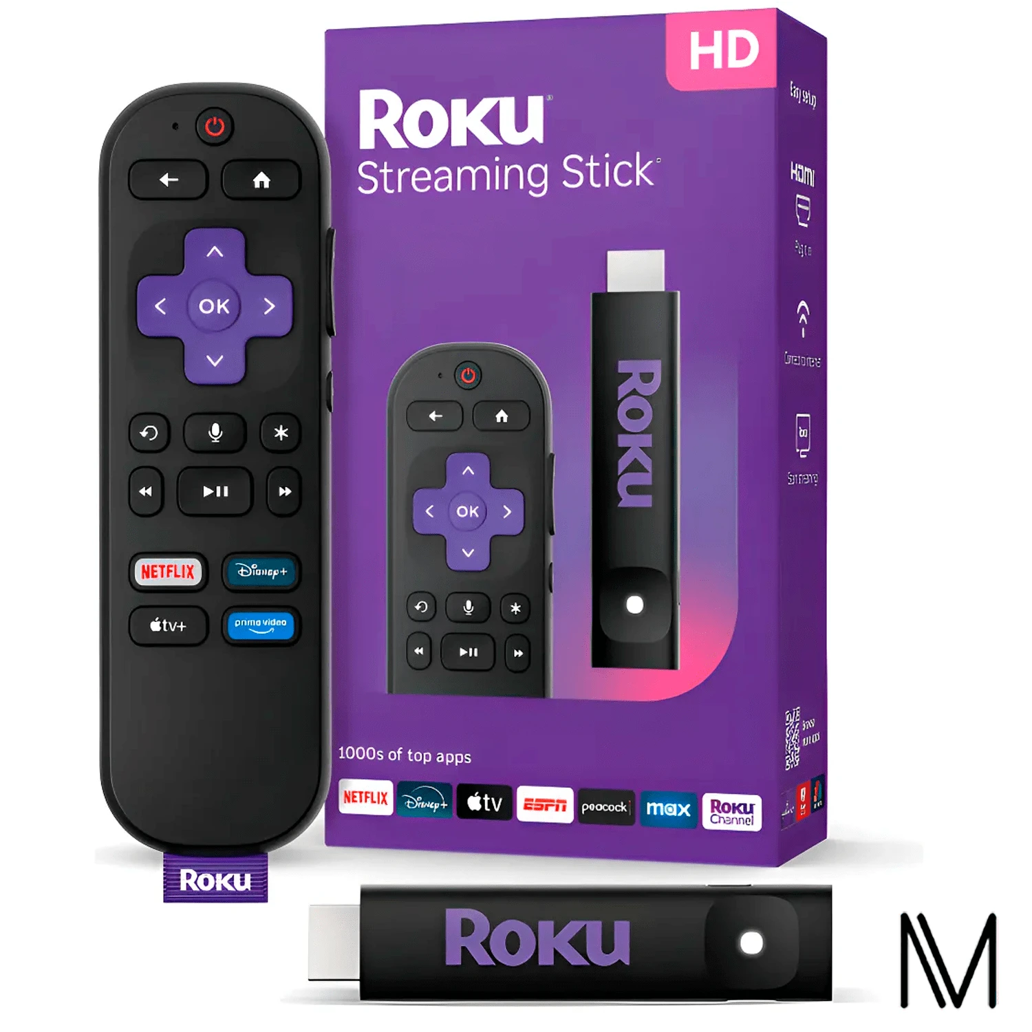 Roku Streaming Stick Hd 2025 Con Control De Voz Para Tv - Tipo de Enchufe B USA (110-127V) - Ver 1