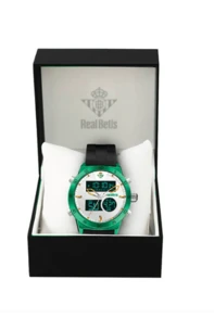 Real Betis Balompié Đồng hồ đeo tay Real Betis Classic dành cho nam với màu sắc và huy hiệu của đội. Kim/Kỹ thuật số. Có hộp quà tặng. Đảm bảo chính hãng. - RELOJ BETIS MODELO 2 - Xem 3