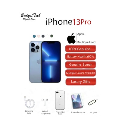 Used Apple IPhone 13 Pro (99% New) With A15 Bionic Chip, 6GB RAM, 128GB/256GB Storage, 5G Connectivity, 6.1-Inch OLED Super Retina XDR Display (2532x1170 Resolution, Adaptive 120Hz Refresh Rate), Triple Rear Camera (12MP), Up To 22 Hours Of Video Playback, IP68 Dust And Water Resistance, 203g Weight, Multiple Color Options. Targeting Photography Enthusiasts, Performance Seekers, And Business Professionals – A High-End Smartphone For Advanced Users.