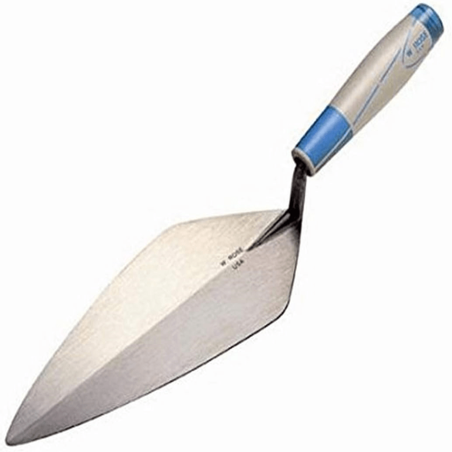 RO11613SH W. Rose Narrow London Brick Trowel With ProForm Soft Handle  Standard Shank, 13Inch