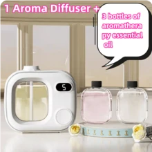 1 Set Smart Aroma Diffuser Kit, Aroma Mist, Essential Oil Diffuser. Essential Oil Set, Home Fragrance Diffuser, Floral Essential Oils, Oil Diffuser, USB Humidifier Aroma Diffuser, Rechargeable Aroma Diffuser, Air Freshener, Home Decor Fragrance. - White - View 14