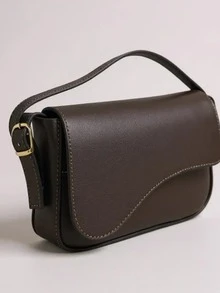Bolsa de Ombro Feminina Charmy Baguete - Marrom - Visão 7