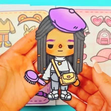 Set de colorear y manualidades para fiestas casuales para niños de Toca Boca, producto sin terminar que requiere cortar y hacer a mano, set de libros de recortes y colorear antiestrés para niños