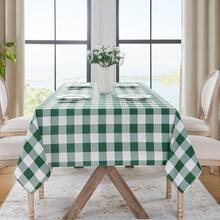 1pc Polyester Fiber Plaid Rectangular Tablecloth, Christmas Tablecloth,Buffalo Plaid Tablecloth ,Washable Tablecloth, Multiple Colors Available, Suitable For Kitchen,Dining,Festival, Party - Home Decoration, Table Decoration,Christmas Decorations - Multicolor - View 10