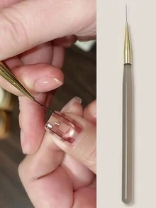 1支双头美甲拉线笔，适用于绘制长线条、细节和精细图案，可用于美甲勾线、UV凝胶指甲油绘画等。 - 彩色 - 查看 8