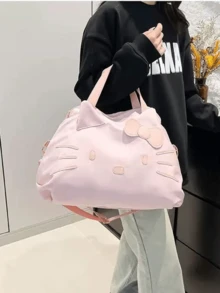 Sanrio Hello Kitty Bag Women's Large Capacity Tote Bag Travel Shoulder Handbag,Sanrio Hello Kitty Handbag, Cute KT Tote Shoulder Bag, Cartoon Versatile Tote Bag, Large Capacity Commuter Bag, Suitable For Travel, Back To School, Commuting Travel Bag Luggage Bag Duffle Bag Overnight Bag Travel Organizer Cruise Essentials Vacation Essentials For Men Women - Multicolor - View 8