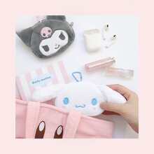 Officially Licensed Sanrio Character Plush Coin Purse, Perfect For Children, Students, And Teens-A Soft, Fluffy Zip-Top Wallet That Holds Coins, Cards, And Keys-A Fun Collectible Plush Accessory And Educational Toy, Suitable For School, Travel, And Everyday Use. - Multicolor - View 7