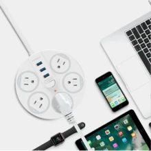 Premium Disc Usb Premium Multi-contact 5+3 Cable De Alimenta - Blanco - Ver 6