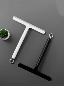 1pc Powerful Silicone Glass Squeegee, Anti-Slip Grip, Wear-Resistant And Durable, Compact And Miniature, Ergonomic Handle, Multi-Functional Glass Cleaning Tool, Suitable For Household Bathrooms And Car Glass Use, Window Cleaning Tool