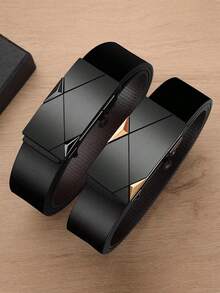 1pc Men's Automatic Buckle Belt, Fashionable Casual Pants Belt, Korean Style, Suitable For Business Casual, Gift For Boyfriend/Husband/Father, Daily Wear, Teenager, Outdoor, Holiday, Sports, Travel, Bohemian, Retro Autumn, Halloween Autumn/Winter Accessory, Suitable For Teenager, Young Man, Casual, Outdoor, Sports, Holiday, Graduation Gift, Birthday Gift, Daily Wear