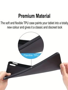 【平板电脑专用磨砂防摔保护套】适用于 iPad，兼容 iPad Pro 11、iPad Pro 13、Tab S9 Ultra 2023、MatePad 11、Redmi Pad Pro 和 Tab P11。防刮、防摔、防水、防油，为您的平板电脑提供全方位保护。是节日礼物/生日礼物/圣诞礼物/送给男友/女友的完美之选。 - 黑色 - 查看 3