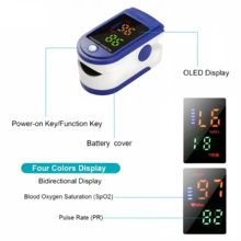 Oximetro 数字手指脉搏血氧仪，带 LED 显示屏，血氧饱和度和脉搏率监测器，便携式 SpO2 监测器