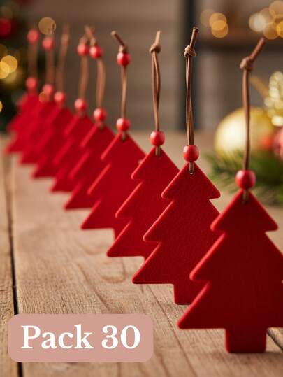 Roly Pack Of 120 Christmas Ornaments - 3 Designs: Snowflake, Tree And Reindeer - Made Of Felt, With Hanging Cord, Ideal For Decorating The Christmas Tree, Home And Gifts, Lightweight And Versatile