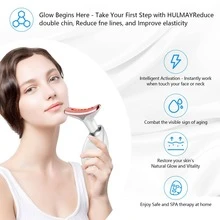 Aedwdpe Facial & Neck Skin Care Device - 7-Color LED Vibrating Beauty Tool With 600mAh Lithium Polymer Battery, USB Rechargeable, Ideal Gift For Daily Skin Care Routine - 白色 - 查看 9