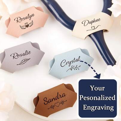 Engraved Stethoscope Tag, Leather Stethoscope Name Tag, Customized Stethoscope Charm, Stethoscope ID Tag, Nurse Accessories, Gift For Doctor/Registered Nurse, Stethoscope ID Tag, Stethoscope ID Ring, Stethoscope Charm, Nurse Gift, Graduation Gift, Gift For Nurse, Gift For Doctor, Registered Nurse Gift, Stethoscope Tag, Stethoscope Name Tag, Stethoscope ID Charm, Nurse Appreciation Gift, Nurse Tag
