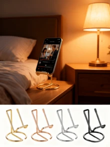 1个金属线形手机支架，简约铁艺桌面手机/平板电脑支架，创意金属桌面支架，适用于家庭桌面、办公室桌面及其他一般用途 - 彩色 - 查看 7