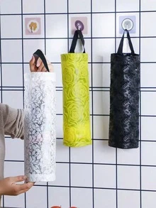 1pc Multi-Functional Car Trash Can, Foldable Car Garbage Bin Storage Container - Black - View 6