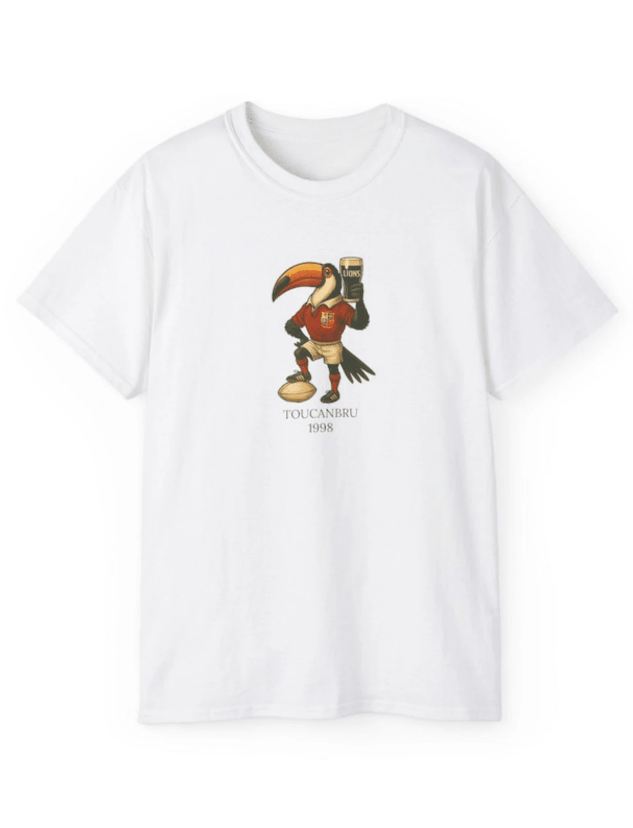 Rugby T-Shirt, Lions British And Irish Tee, Unisex Cotton Shirt, Sports Fan Gift, Rugby Lov - trắng - Xem 1