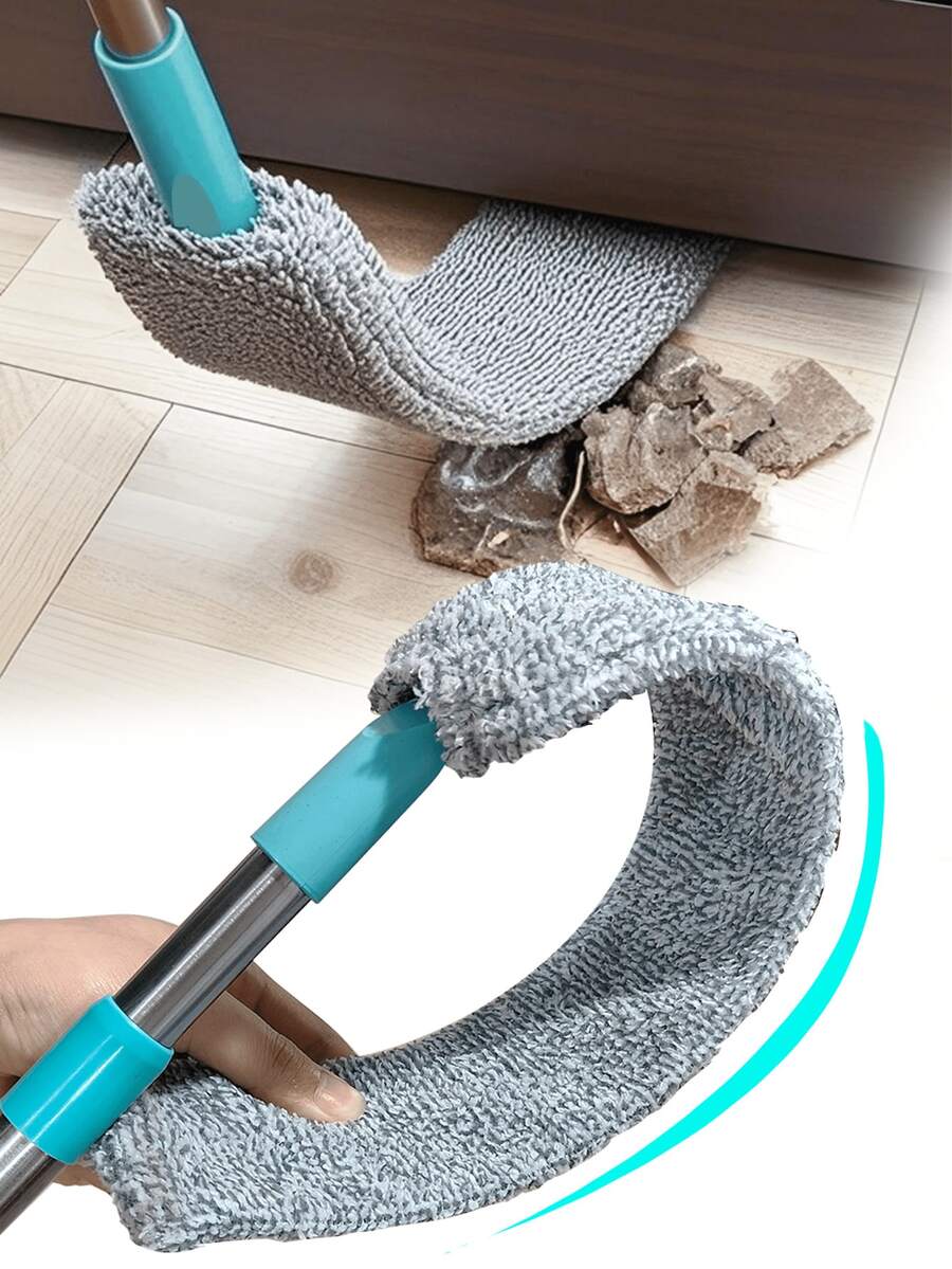 1 Set, Ultra-Fine Fiber Cleaning Brush With Extension Rod, Washable Dust Removal Cleaning Cloth, Extendable Gap Cleaner, Wet Dry Dual-Use Cleaning Brush, Multifunctional Dust Removal Brush, Suitable For Cleaning The Bottom Of Sofas, Beds, And Furniture. Cleaning Tools (Due To Different Batches Of Production, The Design And Color Of The Handle Plastic Parts May Vary, And We Apologize For Any Inconvenience Caused.) - Multicolor - View 1