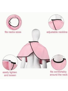 Profesjonalny fartuch do strzyżenia w domu i peleryna antypoślizgowa – biały/czarny/różowy/szary, z regulowaną peleryną do stylizacji włosów, odpowiedni do samodzielnego strzyżenia i stylizacji w salonie (przeznaczony dla klientów i stylistów fryzur)