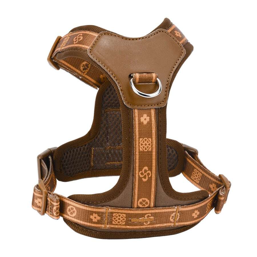HP521-1 高品质复古宠物胸背带 | 可调节肩带和透气网布，让狗狗倍感舒适