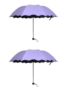 水中绽放的遮阳伞，乙烯基遮阳伞，防晒遮阳伞，折叠伞，男女通用伞，加厚乙烯基防晒防雨两用遮阳伞，折叠三折伞防紫外线遮阳伞 - 彩色 - 查看 13