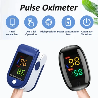 Oximetro Digital Finger Pulse Oximeter With LED Display, Blood Oxygen Saturation And Pulse Rate Monitor, Portable SpO2 Monitor