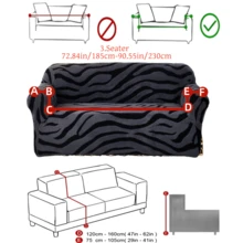 1pc Cationic Soft Plush Fabric Pet Proof Sofa Cover, Embossed Plush Jacquard Zebra Pattern, Rich Color Palette, Thick Jacquard Plush Sofa Cover Suitable For 1/2/3/4 Seat Sofa, Autumn/Winter - Multicolor - View 15