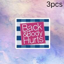 Bộ sticker vui nhộn dành cho "Đau lưng và nhức mỏi cơ thể" - Chất liệu vinyl bền, thích hợp dán lên bình nước, xe hơi, laptop, v.v., cũng phù hợp cho đồ dùng học tập và mùa tựu trường. - Nhiều màu - Xem 13