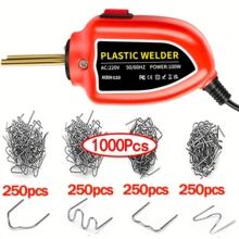 Plastic Welding Machine - Welding Kit With 200/600/1000 Welding Nails, Suitable For Car Bumpers And PVC Repair Welding Kits,Lightweight Design, Durable Plastic Gun (European Plug)