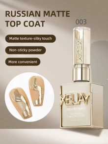 XEIJAYI 1 件 15 毫升 Rubbian 哑光指甲油，持久透明橡胶涂层 LED UV 强化指甲高光泽顶饰凝胶指甲油 - 無色 - 查看 4