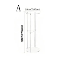 3-Tier Round Acrylic Drink Table, Suitable For Small Spaces, Living Room Martini Table, Small Beverage Side Table - Multicolor - View 5