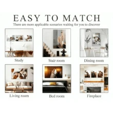 1幅定制帆布墙画 - 个性化照片海报，适用于客厅、卧室、厨房装饰 - 送给朋友、家人和情侣的完美礼物 - 非常适合生日、宠物、节日和圣诞节装饰（不含画框） - 彩色 - 查看 7