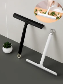 1pc Powerful Silicone Glass Squeegee, Anti-Slip Grip, Wear-Resistant And Durable, Compact And Miniature, Ergonomic Handle, Multi-Functional Glass Cleaning Tool, Suitable For Household Bathrooms And Car Glass Use, Window Cleaning Tool