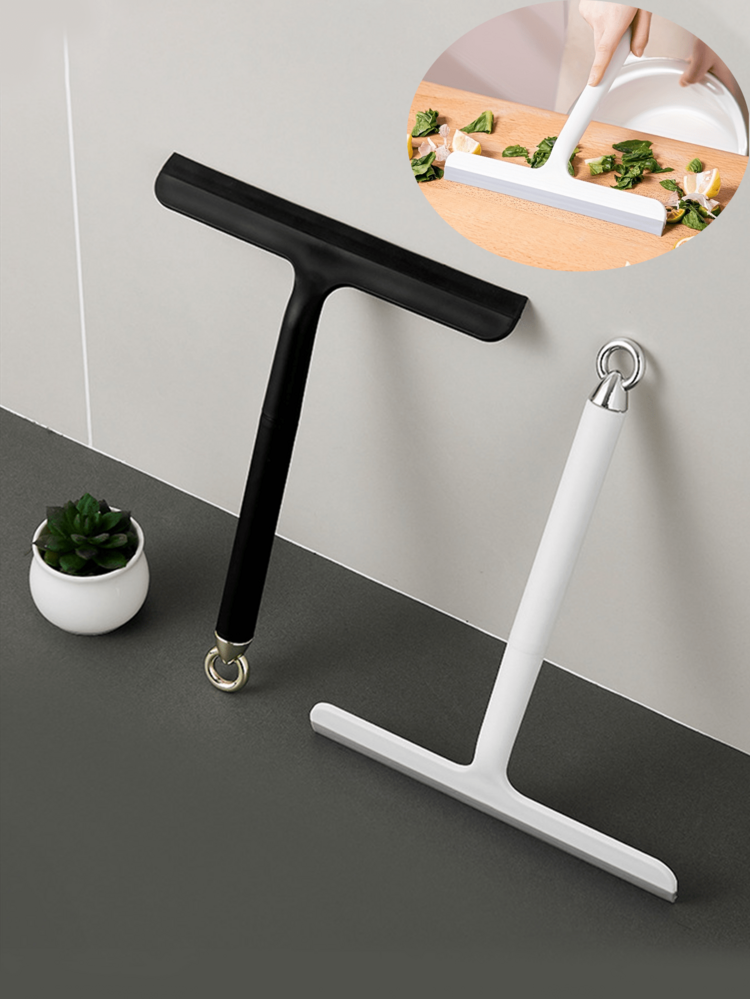 1个强力硅胶玻璃刮条，防滑手柄，耐磨耐用，小巧迷你，符合人体工学设计，多功能玻璃清洁工具，适用于家庭浴室和汽车玻璃清洁，窗户清洁工具 - 彩色 - 查看 4