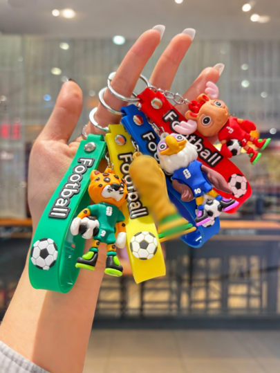 5 PIEZAS/2026 Figuras de futbol de la Copa Mundial, mascotas, llaveros, colgantes, mochilas escolares, pequeños adornos colgantes, artículos decorativos y regalos para aficionados en Estados Unidos, Canadá y México