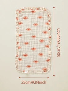 2 buc bavete/lavete de râgâit moi și confortabile cu margini din dantelă, certificate Oeko-Tex, potrivite pentru toate anotimpurile, îngrijirea nou-născuților și a bebelușilor