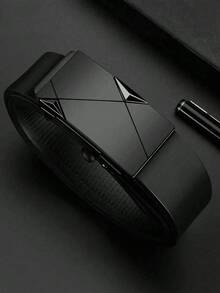 1pc Men's Automatic Buckle Belt, Fashionable Casual Pants Belt, Korean Style, Suitable For Business Casual, Gift For Boyfriend/Husband/Father, Daily Wear, Teenager, Outdoor, Holiday, Sports, Travel, Bohemian, Retro Autumn, Halloween Autumn/Winter Accessory, Suitable For Teenager, Young Man, Casual, Outdoor, Sports, Holiday, Graduation Gift, Birthday Gift, Daily Wear